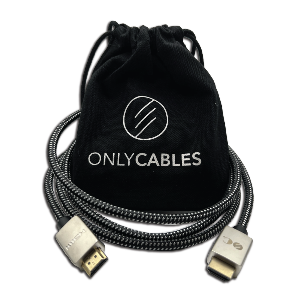 OnlyCables Premium High-Speed 4K HDMI Cable 6ft - 4k 60 Hz Cotton Braided Tangle-Free HDMI to HDMI Cable - 2160P, 1080P, 3D HDMI 2.0 Cable Compatible with TV, Laptop, Monitor, PS5, PS4, PS3, Xbox & More